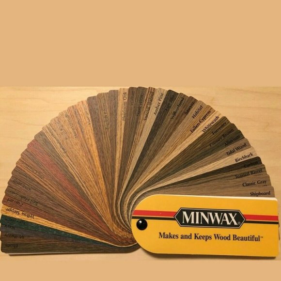 MINWAX WOOD STAIN SHERWIN WILLIAMS PAINT COLOR FAN - Picture 1 of 2